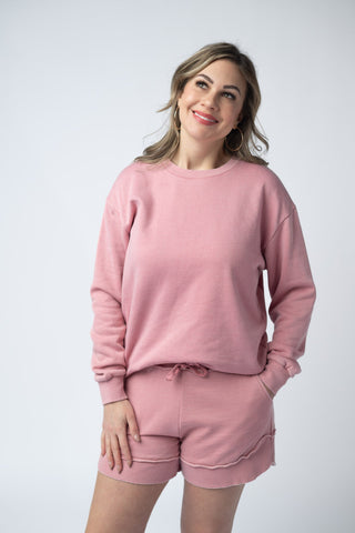 Dusty Pink Vintage Wash Pullover