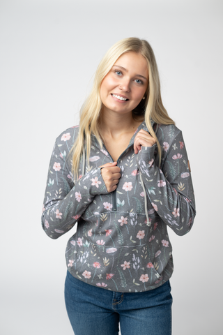 Wildflower Meadow Half Zip Hoodie