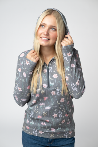 Wildflower Meadow Half Zip Hoodie