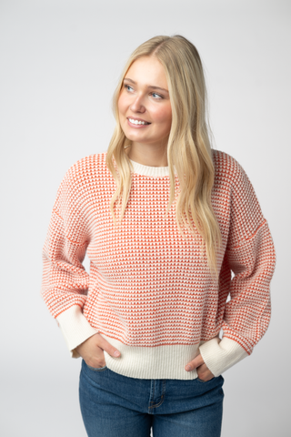 Orange and Ivory Sweater