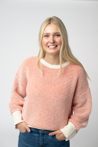 Orange and Ivory Sweater