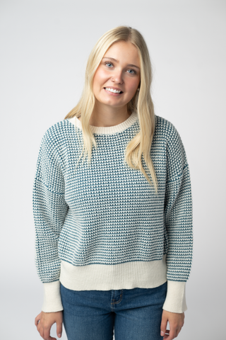 Teal and Ivory Sweater
