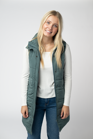 Teal Harlowe Long Vest