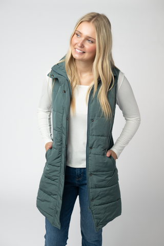 Teal Harlowe Long Vest