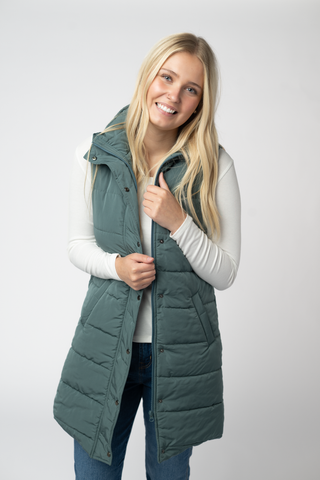 Teal Harlowe Long Vest