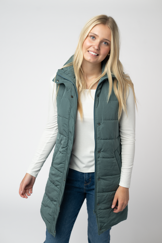 Teal Harlowe Long Vest