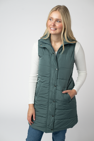 Teal Harlowe Long Vest