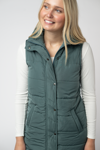 Teal Harlowe Long Vest