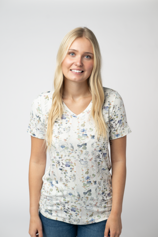 Olive Meadow Relaxed Fit V-Neck