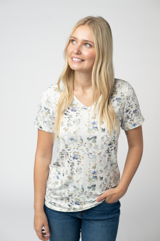 Olive Meadow Relaxed Fit V-Neck