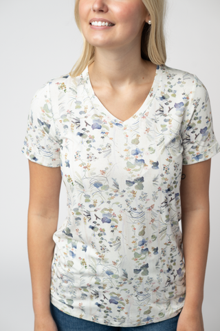 Olive Meadow Relaxed Fit V-Neck
