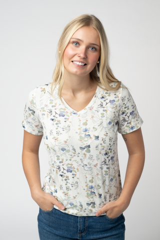 Olive Meadow Relaxed Fit V-Neck