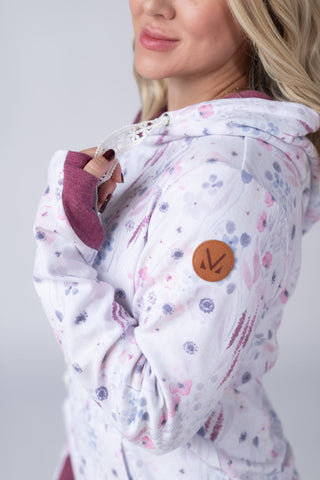 Wildflower Gardens Hoodie w/ Crochet Ties