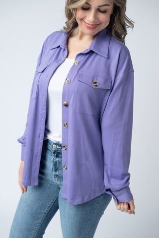 Purple Button Down Top