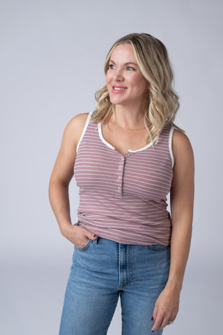 Dusty Rose Snap Tank