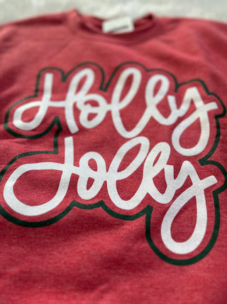 Holly Jolly Glitter Ink Graphic Sweatshirt