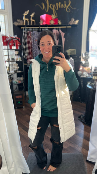 Hunter Green Tatum Textured Hoodie