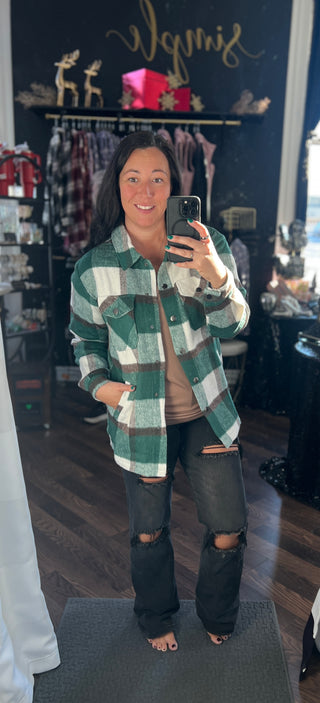 Evergreen Plaid Shacket
