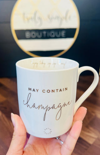 May Contain Champagne - Secret Message Coffee Mug