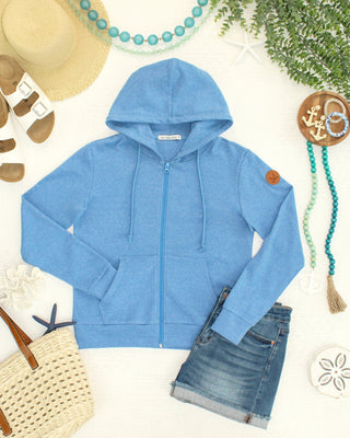 Blue Full Zip Hoodie