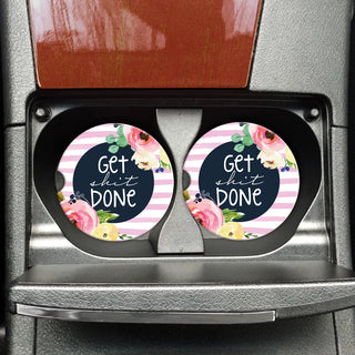 Get Shit Done Car Coaster Set