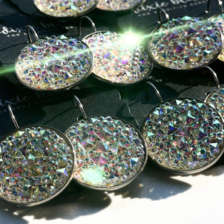 Diamond Druzy Glam Leverback Earrings
