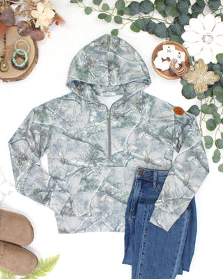 Camo Half Zip Hoodie