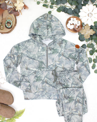 Camo Half Zip Hoodie