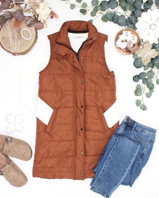 Cinnamon Harlowe Long Vest