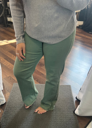 Olive Wide Leg Jeans