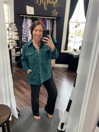 Jade Corduroy Shacket