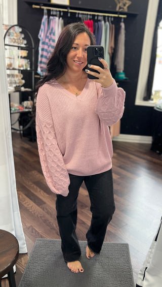 Rose Textured Sweater