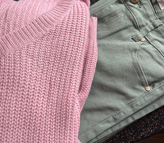 Rose Textured Sweater