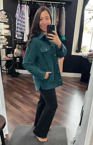 Jade Corduroy Shacket
