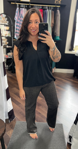 Cheetah Wide Leg Jeans