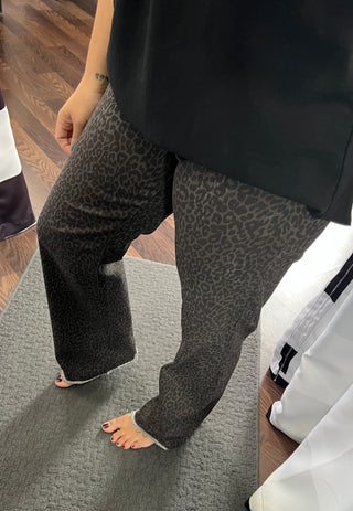 Cheetah Wide Leg Jeans