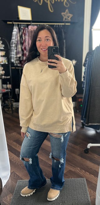 Medium Wash Straight Distressed Jeans