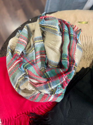 Christina Plaid Infinity Scarf