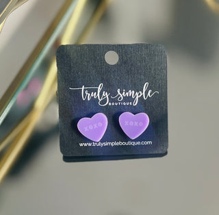XOXO Conversation Heart Earrings