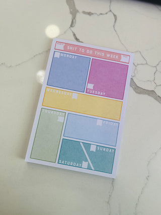 Shit To Do This Week Notepad