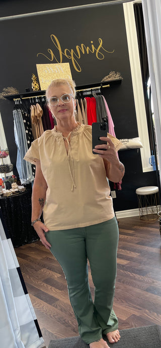 Olive Bootcut Jeans