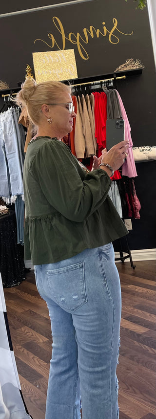 The Mathilda Blouse - Olive