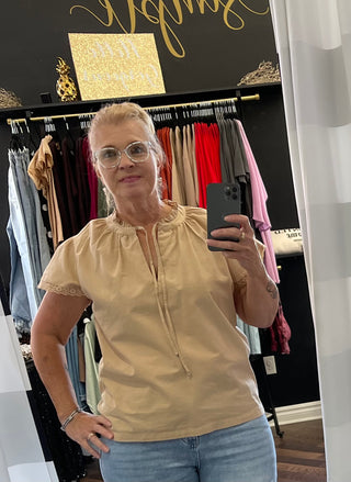 The Elizabeth Blouse - Sand