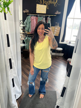 Yellow Henley Tank