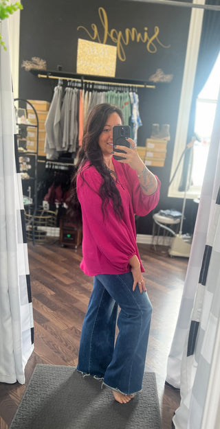 The Tiffany Blouse - Magenta