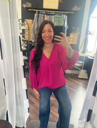 The Tiffany Blouse - Magenta
