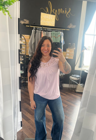 The Charlotte Lace Top - Lilac