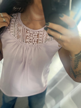 The Charlotte Lace Top - Lilac