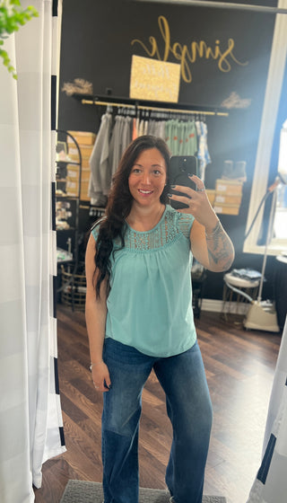The Charlotte Lace Top - Mint
