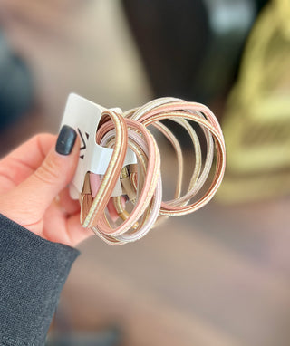 Neutral Shimmer Hair Tie Set